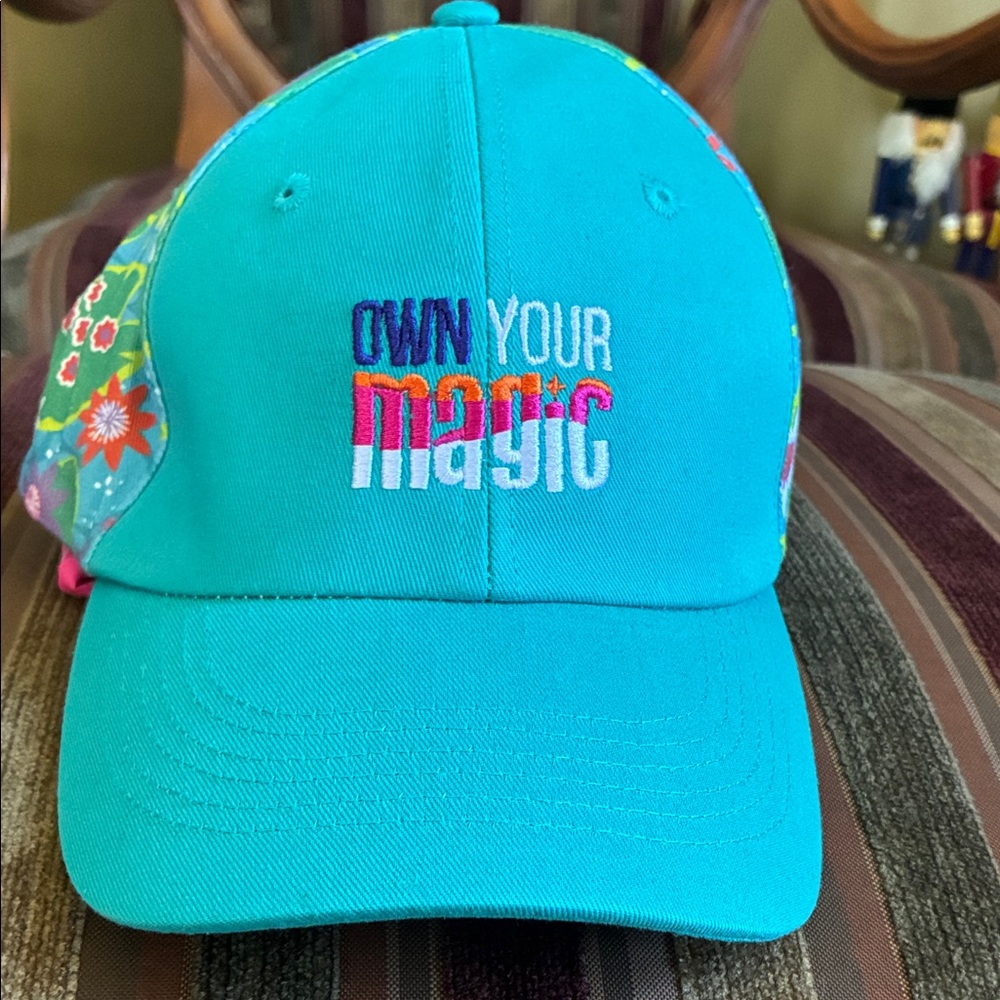 Vibrant Little Brownie Bakers Floral Girls Baseball Cap with Pink Embroidery